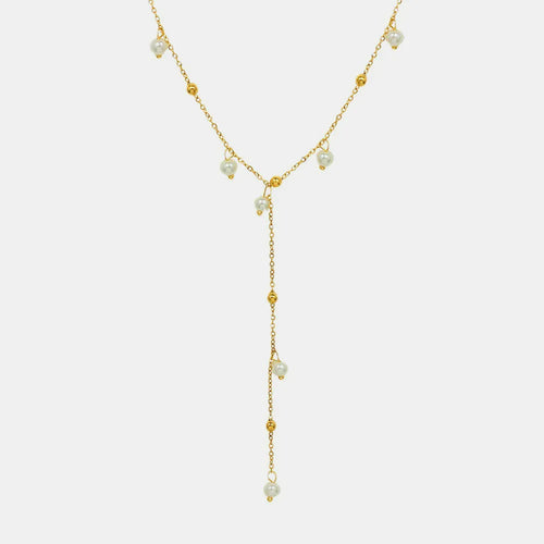 18K Gold-Plated Pearl Drop Necklace